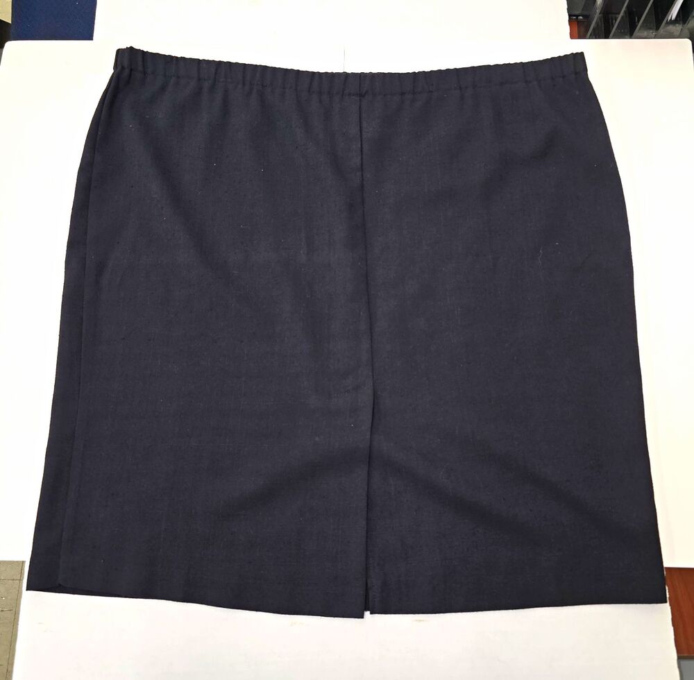 EJ Womens Black Solid Knit Pull On Pencil Skirt Sz 22 Plus High Rise Slit